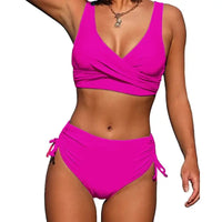 Drawstring Tummy Control  Bikini