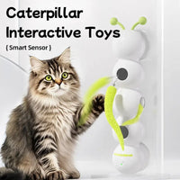 Cross-border popular pet cats, electric caterpillars, cat teasing sticks, toys, feather tails, intelligent induction, self-hilarity, and boredom