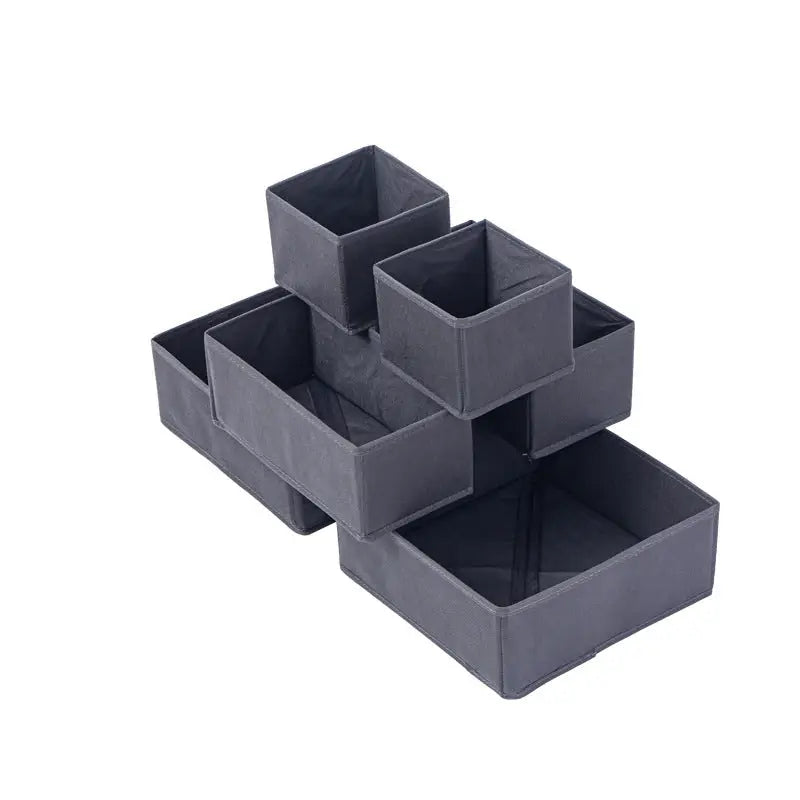 Six-Piece Of Lidless Folding Storage Box Set
