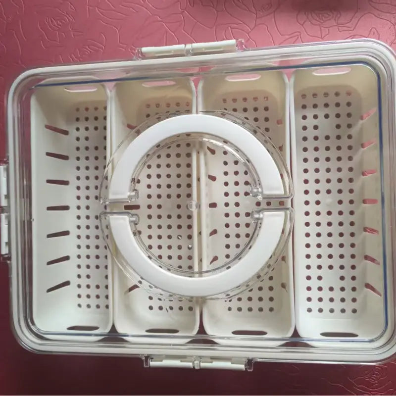 Food Stoarge Tray With Lid Capartments 