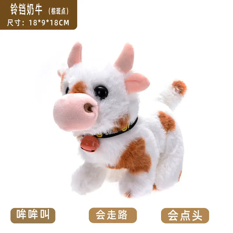 Simulated Electric Plush Cow