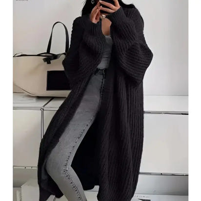 Long Knee-Length Cardigan Sweater
