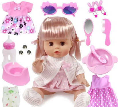 Children's Doll And  Baby Stroller