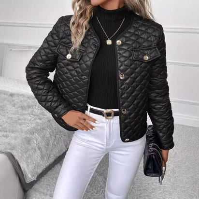 Black Cotton Short Jacket