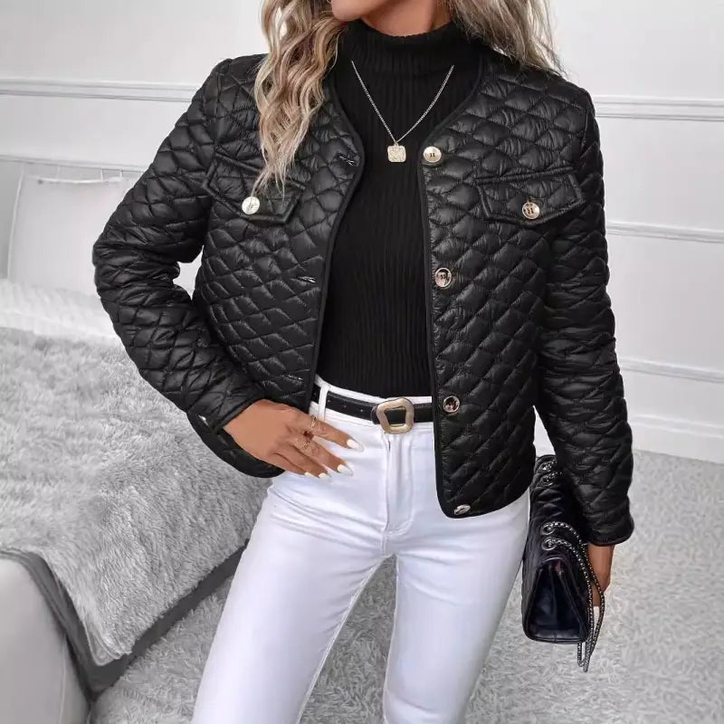 Black Cotton Short Jacket