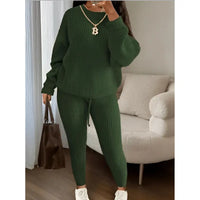 Casual Knitted Suit Trouser Set