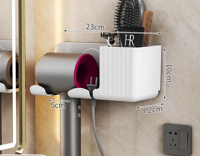 Bathroom  Non-Perforated Hair Dryer Shelf