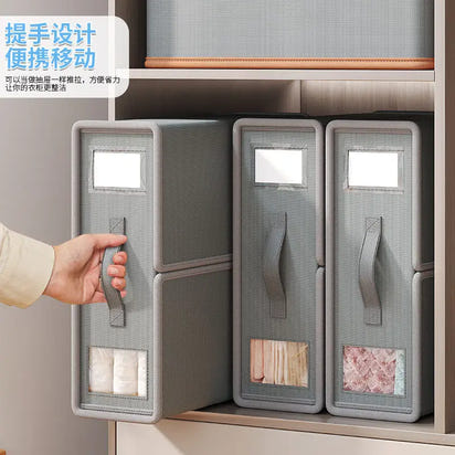 Cross-border bed sheets, four-piece storage box, laundry, blanket, duvet cover, storage box, foldable hand-held Japanese sorting box - sleek-selections