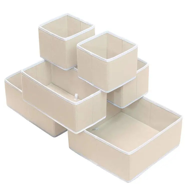Six-Piece Of Lidless Folding Storage Box Set