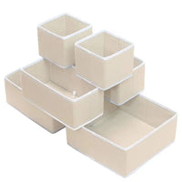 Six-Piece Of Lidless Folding Storage Box Set