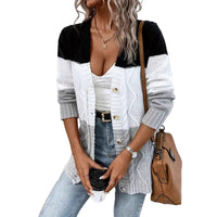 Color-Blocked Knit Cardigan