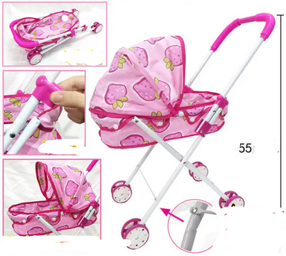 Children's Doll And  Baby Stroller