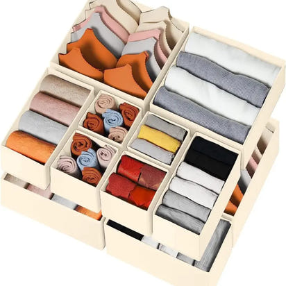 Fabric 6-24 Piece Underwear Storage Organizer Box