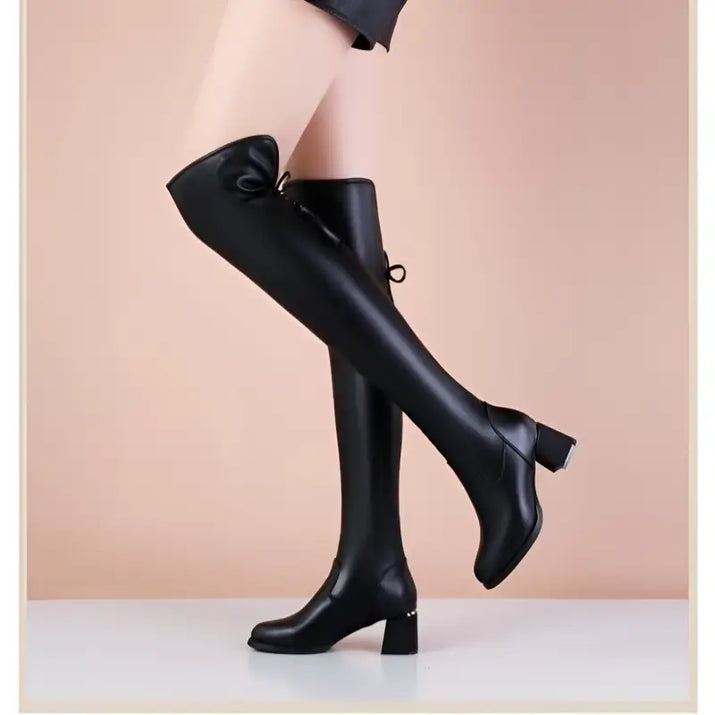 Over The Knee Mid-Heeled Boots