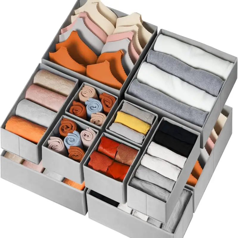 Fabric 6-24 Piece Underwear Storage Organizer Box