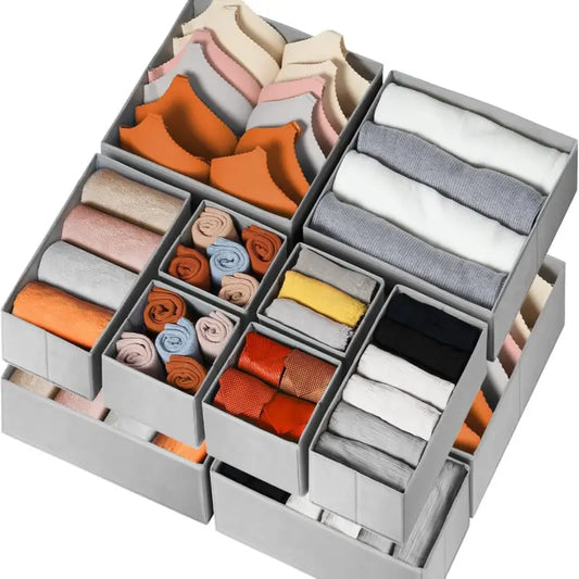 Fabric 6-24 Piece Underwear Storage Organizer Box