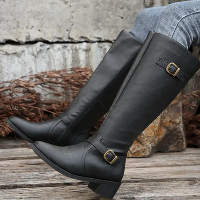 Women's Winter Side Zipper High Knight Boots