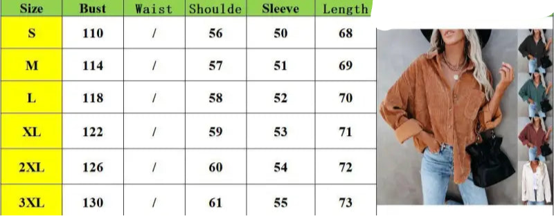 Corduroy Casual Light Jacket