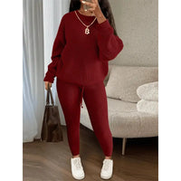 Casual Knitted Suit Trouser Set