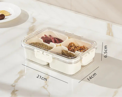 Food Stoarge Tray With Lid Capartments 