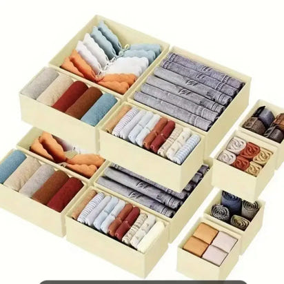 Fabric 6-24 Piece Underwear Storage Organizer Box