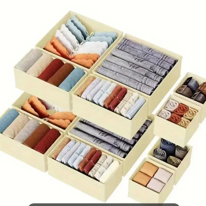 Fabric 6-24 Piece Underwear Storage Organizer Box