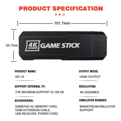 GD10 Home Game Console Wireless HD HDMI X2 Game Console Two-Player Battle Cross-border UItra Game Console