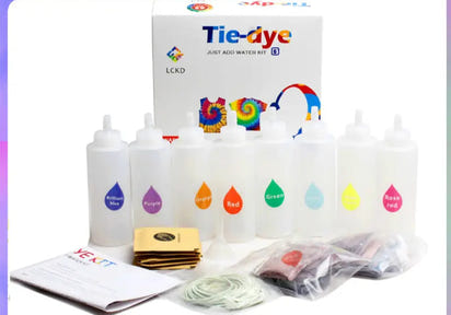 Tie-dye dye DIY 8 color set box kids
