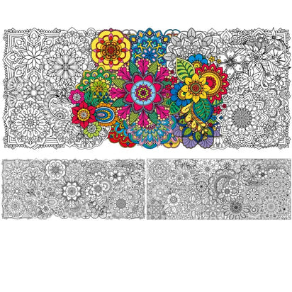 Mandala Fower Large Coloring Poster