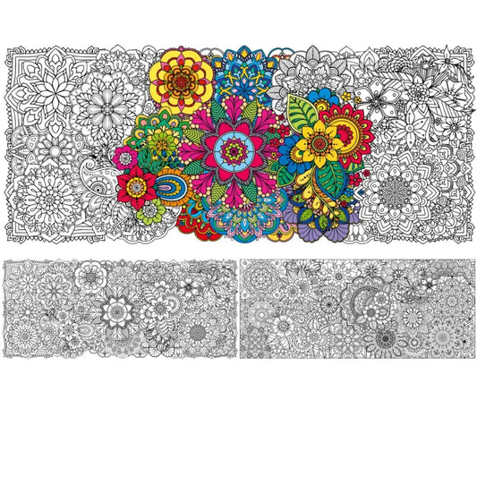 Mandala Fower Large Coloring Poster