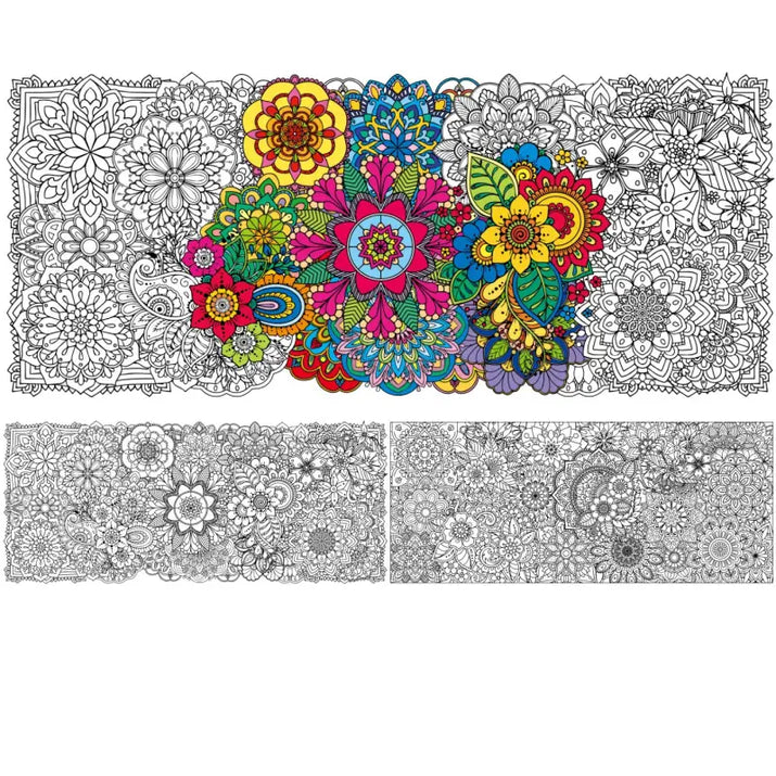 Mandala Fower Large Coloring Poster