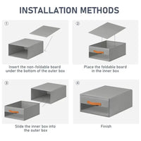 Four-Piece Foldable Drawer Organizer