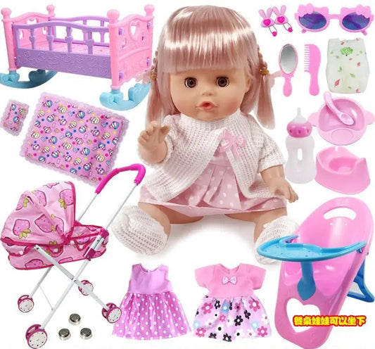 Children's Doll And  Baby Stroller
