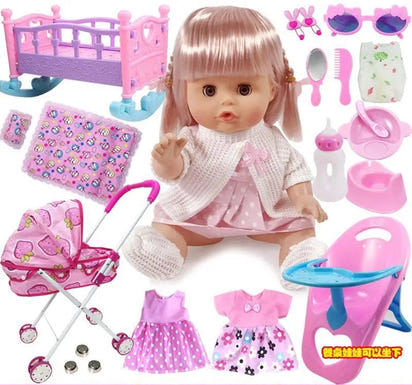 Children's Doll And  Baby Stroller