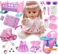 Children's Doll And  Baby Stroller