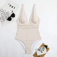 Striped One Piece Swimsuit