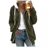 Fleece Zipper hooded Sweater
