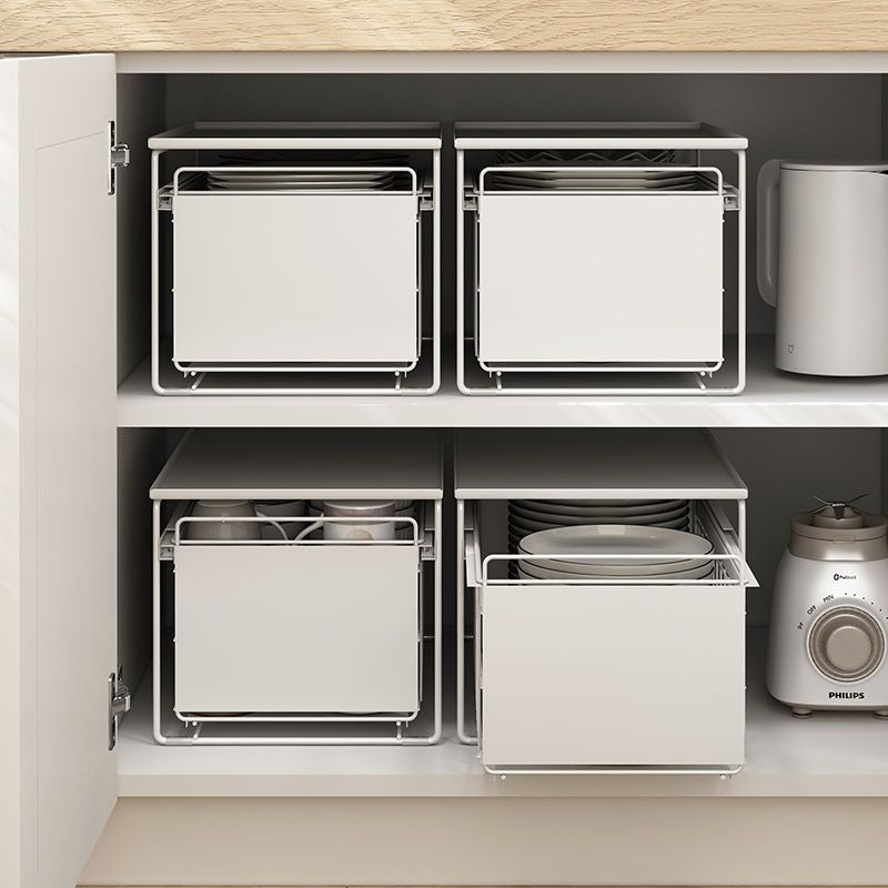 Pull-out  double sink storage shelves  cabinets