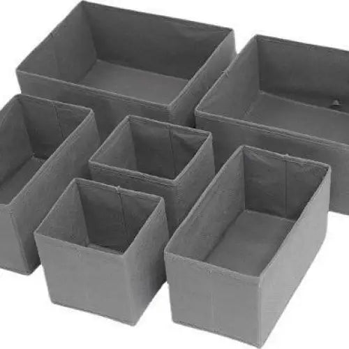 Six-Piece Of Lidless Folding Storage Box Set