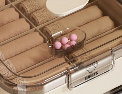 Underwear and panty storage box socks 3-in-1 wardrobe intimate clothing organizer box with compartment with lid and aromatherapy