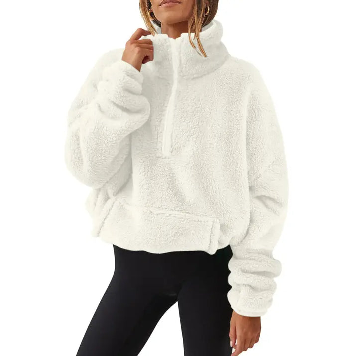 Plush Fleece Half-Zipper Sweatshirt