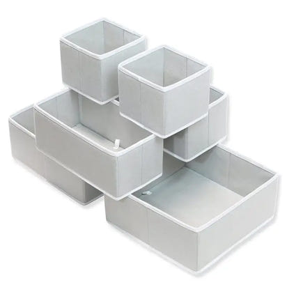 Six-Piece Of Lidless Folding Storage Box Set