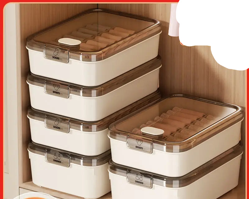 Underwear and panty storage box socks 3-in-1 wardrobe intimate clothing organizer box with compartment with lid and aromatherapy