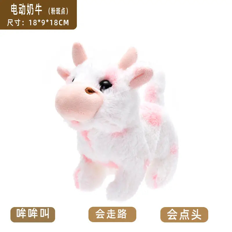Simulated Electric Plush Cow