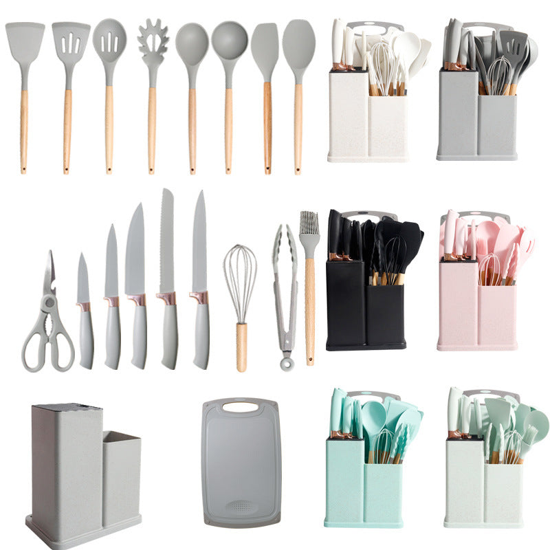 19 piece Silicone kitchenware Untensil Set