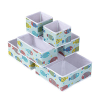 Six-Piece Of Lidless Folding Storage Box Set