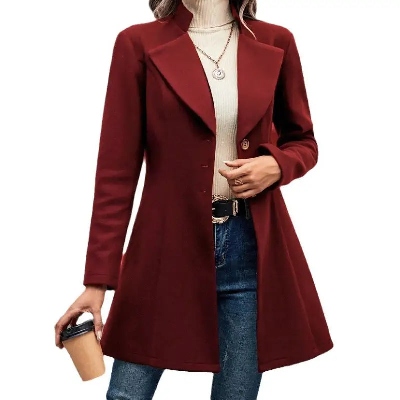 Solid Color Tweed Jacket