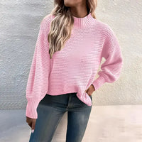 pink  Knitted Loose Sweater