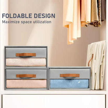 Four-Piece Foldable Drawer Organizer