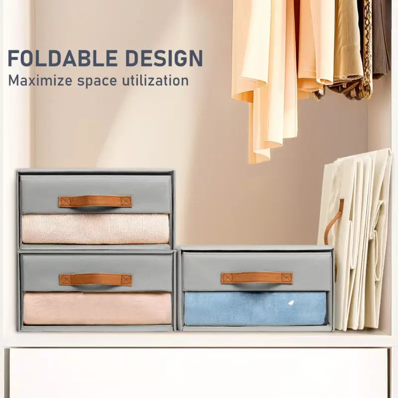 Four-Piece Foldable Drawer Organizer